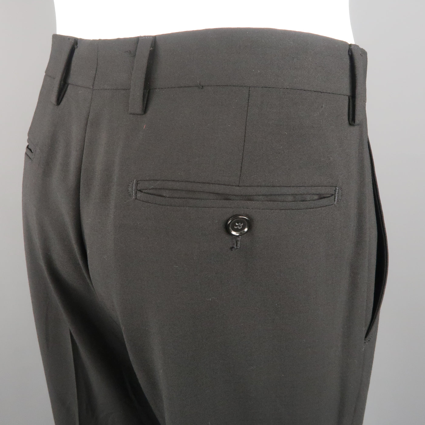 DOLCE & GABBANA Size 34 Black Solid Wool Blend Dress Pants