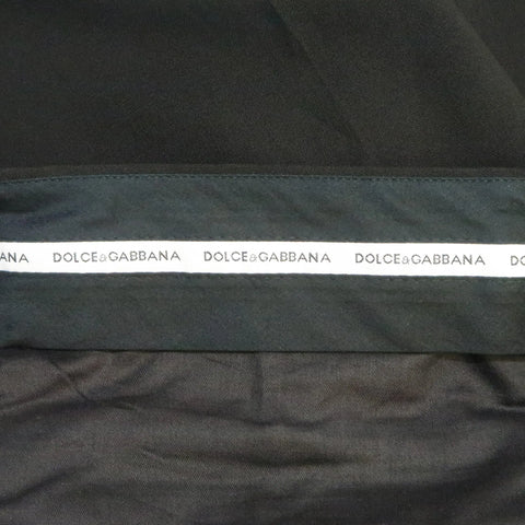 DOLCE & GABBANA Size 34 Black Solid Wool Blend Dress Pants DOLCE & GABBANA