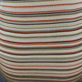 DOLCE & GABBANA Size 8 Beige Rayon / Silk Striped Scoop Neck Cardigan DOLCE & GABBANA