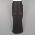 DOLCE & GABBANA Size S Black Stretch Chiffon Zip Long Fishtail Skirt DOLCE & GABBANA