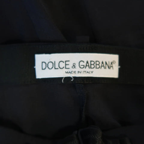 DOLCE & GABBANA Size S Black Stretch Chiffon Zip Long Fishtail Skirt DOLCE & GABBANA