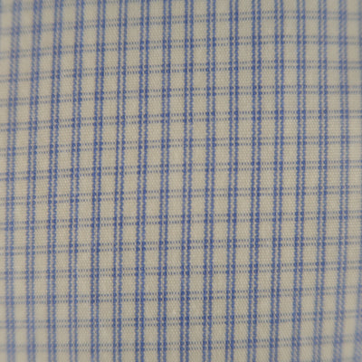 DOLCE & GABBANA Size XL Navy & White Window Pane Cotton Long Sleeve Shirt