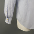 DOLCE & GABBANA Size XL Navy & White Window Pane Cotton Long Sleeve Shirt DOLCE & GABBANA