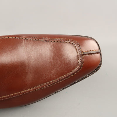 DONALD J PLINER Size 9 Cognac Leather Split Apron Toe  Loafers