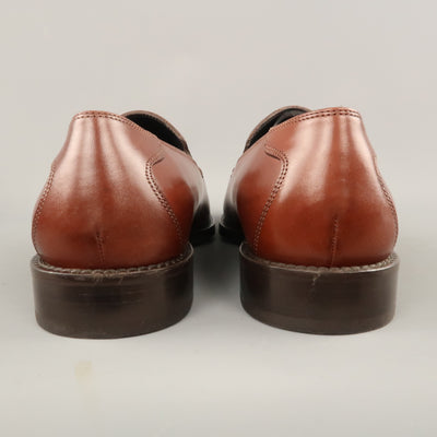DONALD J PLINER Size 9 Cognac Leather Split Apron Toe  Loafers