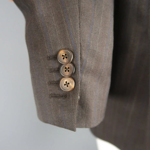 DRIES VAN NOTEN Size 36 Regular Brown Stripe Wool Blend Sport Coat DRIES VAN NOTEN