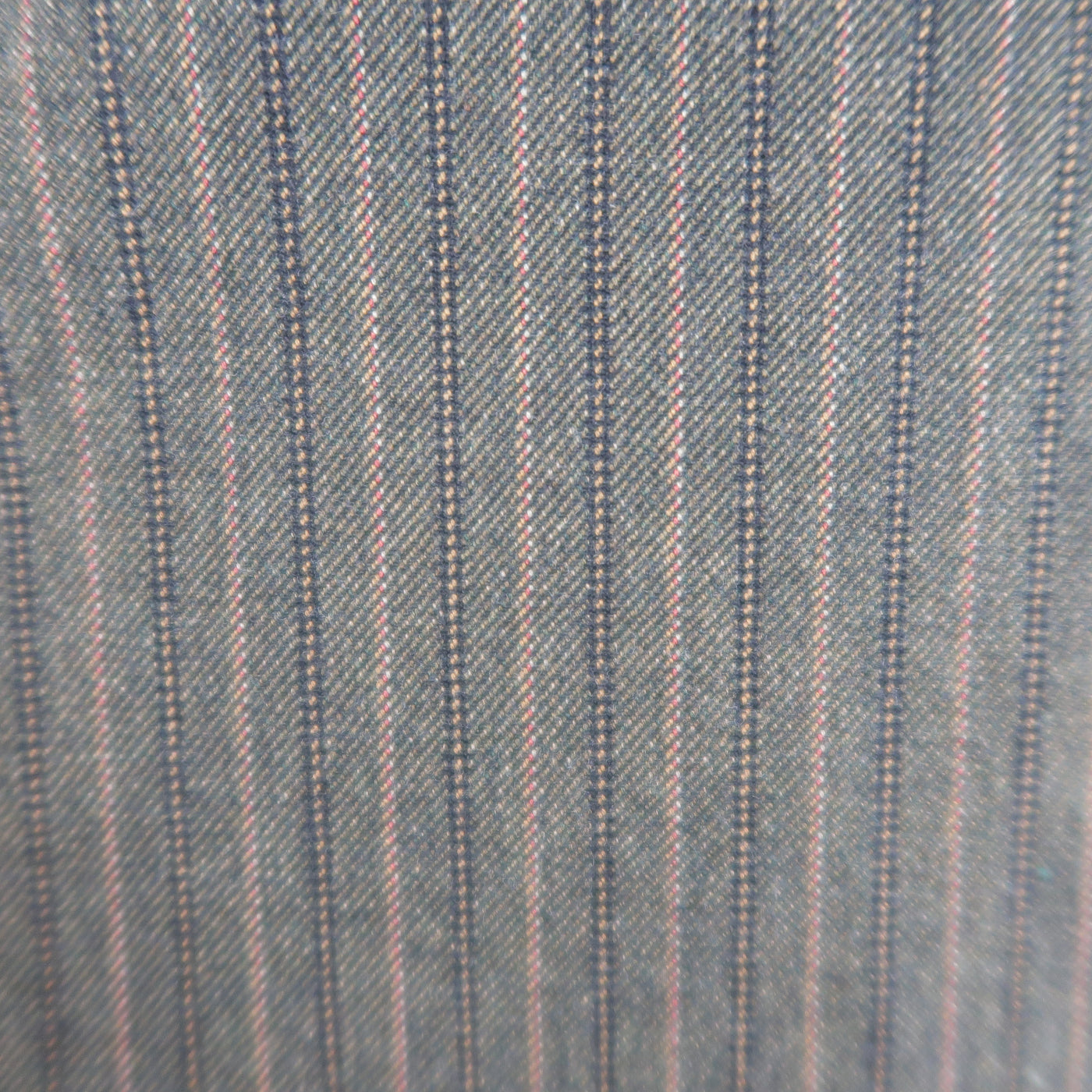 DRIES VAN NOTEN 38 Taupe Striped Herringbone  Cotton Notch Lapel Sport Coat