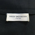 DRIES VAN NOTEN Size 2 Asymmetrical Black Draped Green Military Sleeve Dress DRIES VAN NOTEN