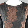 DRIES VAN NOTEN Size S Black Embroidery Cotton / Silk Pullover Sweater DRIES VAN NOTEN