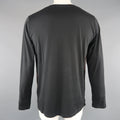 DRIES VAN NOTEN Size S Black Embroidery Cotton / Silk Pullover Sweater DRIES VAN NOTEN
