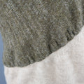 DRIES VAN NOTEN Size S Olive Silver & Beige Wool Blend Short Sleeve Pullover DRIES VAN NOTEN