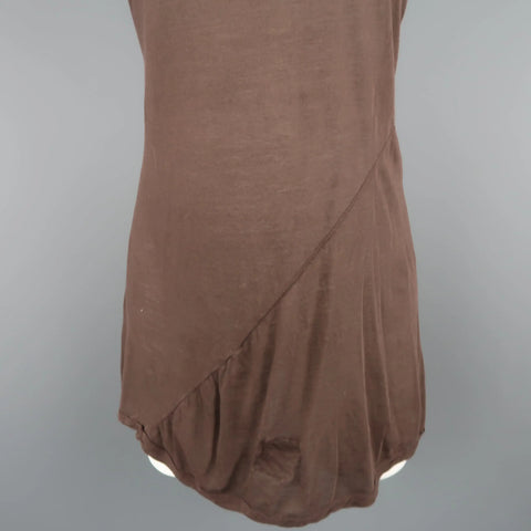 DRKSHDW Size M Brown Viscose /silk Burnout Jersey Tank Top DRKSHDW