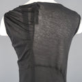 DRKSHDW by RICK OWENS Size M Black Viscose / Silk Burnout Tank DRKSHDW