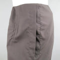 DROZDZIK Size 6 Black Pleated Wool Sheer Fishtail Pencil Skirt DROZDZIK