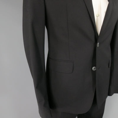 DSQUARED2 42 Short Black Solid Wool Blend 33 35 Suit