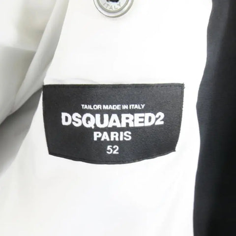 DSQUARED2 42 Short Black Solid Wool Blend 33 35 Suit DSQUARED2