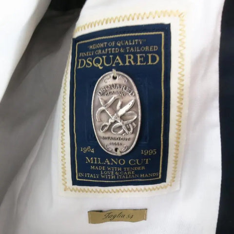 DSQUARED2 44 Regular Navy Solid Wool Sport Coat DSQUARED2