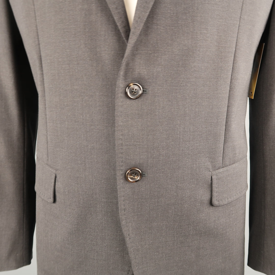 DSQUARED2 Size 44 Charcoal Wool Blend Notch Lapel Sport Coat