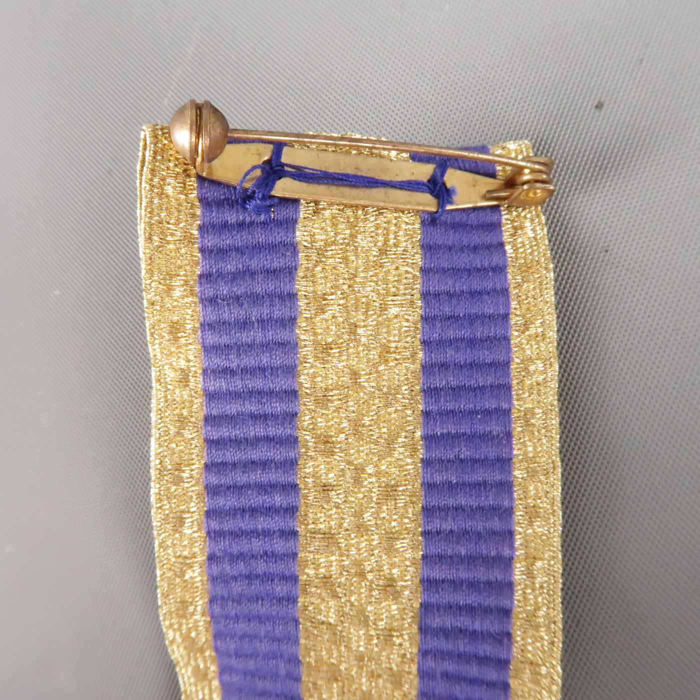 DSQUARED2 Purple & Gold Stripe Ribbon Brooches & Pins
