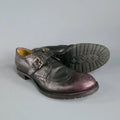 DSQUARED2 Size 11 Burgundy & Black Perforated Leather Lace Up Shoes DSQUARED2