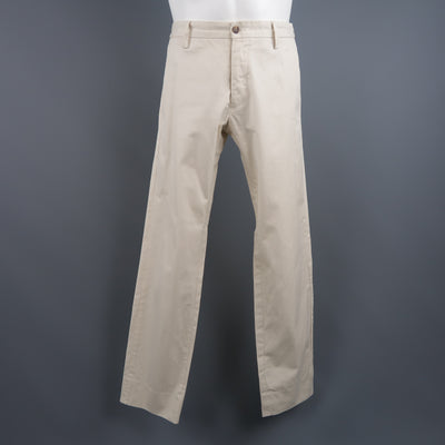 DSQUARED2 Size 32 Cream Solid Cotton l Pants