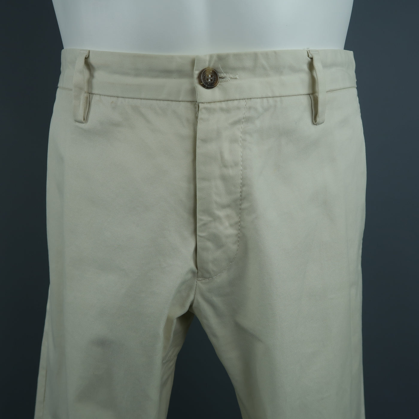 DSQUARED2 Size 32 Cream Solid Cotton l Pants