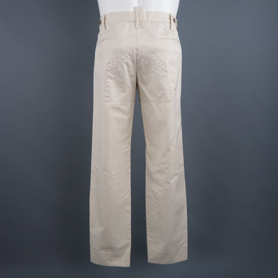 DSQUARED2 Size 32 Cream Solid Cotton l Pants