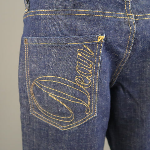 DSQUARED2 Size 32 Indigo Contrast Stitch Selvedge Denim Jeans