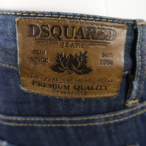 DSQUARED2 Size 34 Indigo Distressed Denim Jeans