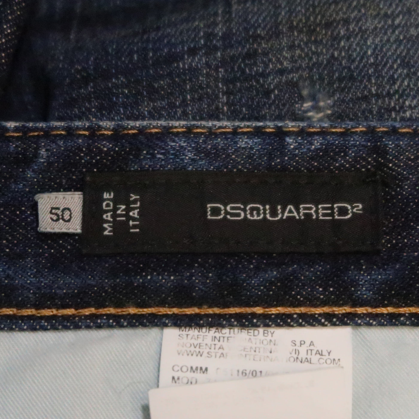 DSQUARED2 Size 34 Indigo Distressed Denim Zip Fly Jeans