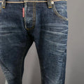 DSQUARED2 Size 34 Washed Indigo Selvedge Distressed Denim Jeans DSQUARED2