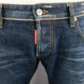 DSQUARED2 Size 34 Washed Indigo Selvedge Distressed Denim Jeans DSQUARED2