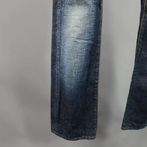 DSQUARED2 Size 34 Washed Indigo Selvedge Distressed Denim Jeans DSQUARED2