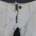 DSQUARED2 Size 34 White Cotton Zip Cargo Utility Pants DSQUARED2