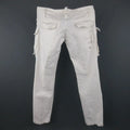 DSQUARED2 Size 34 White Cotton Zip Cargo Utility Pants DSQUARED2