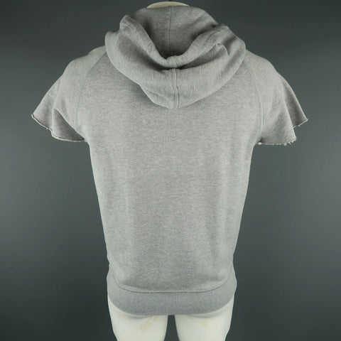 DSQUARED2 Size M Light Grey Logo Cotton Raglan Sweater DSQUARED2