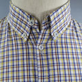 DSQUARED2 Size S Yellow Plaid Cotton Long Sleeve Button Down Shirt DSQUARED2