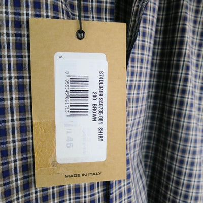 DSQUARED2 Size XS Navy Plaid Cotton Long Sleeve Shirt