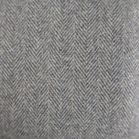 ELIE TAHARI L Grey Herringbone Wool / Cashmere Notch Lapel Over Coat