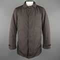 EREDI PISANO L Brown Collared 2 in 1 Detachable Liner Car Rain Coat EREDI PISANO