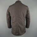 EREDI PISANO L Brown Collared 2 in 1 Detachable Liner Car Rain Coat EREDI PISANO