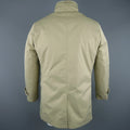 EREDI PISANO L Khaki Cotton Twill Zip Hood Detachable Liner Rain Coat EREDI PISANO