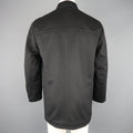 ERMENEGILDO ZEGNA 38 Black Solid Wool / Cashmere Reversible Car Coat ERMENEGILDO ZEGNA