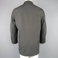 ERMENEGILDO ZEGNA 38 Black Solid Wool / Cashmere Reversible Car Coat ERMENEGILDO ZEGNA