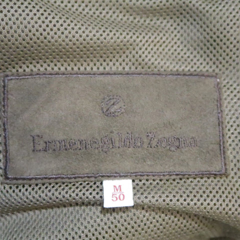 ERMENEGILDO ZEGNA 40 Olive Solid Polyamide Jacket ERMENEGILDO ZEGNA