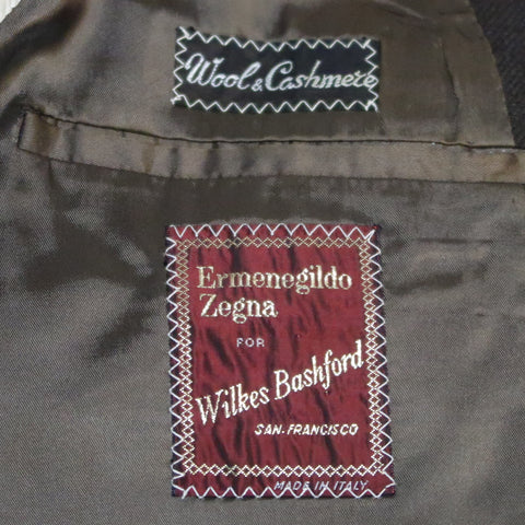 ERMENEGILDO ZEGNA 40 Regular Brown Wool / Cashmere Sport Coat