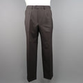 ERMENEGILDO ZEGNA 42 Long Taupe Charcoal Stripe Wool 2 pc Suit ERMENEGILDO ZEGNA