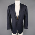 ERMENEGILDO ZEGNA 44 Regular Navy Solid Wool Notch Lapel Sport Coat ERMENEGILDO ZEGNA