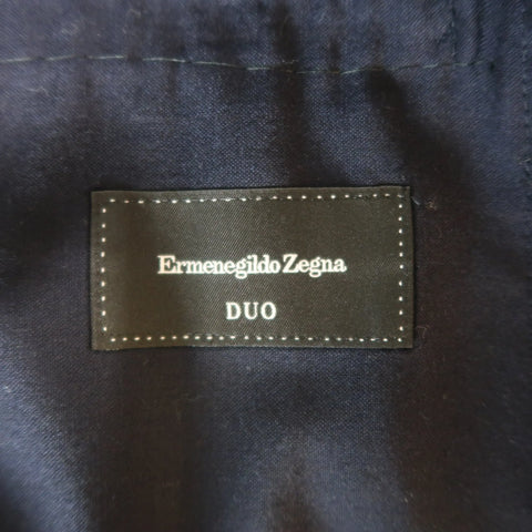 ERMENEGILDO ZEGNA 44 Regular Navy Solid Wool Notch Lapel Sport Coat ERMENEGILDO ZEGNA