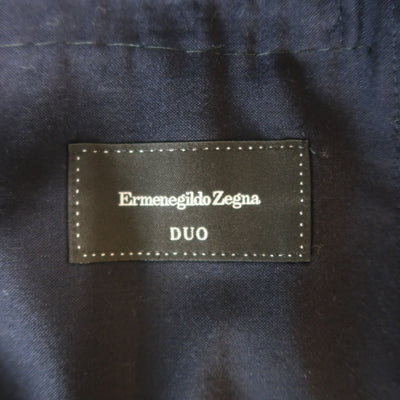 ERMENEGILDO ZEGNA 44 Regular Navy Solid Wool Notch Lapel Sport Coat